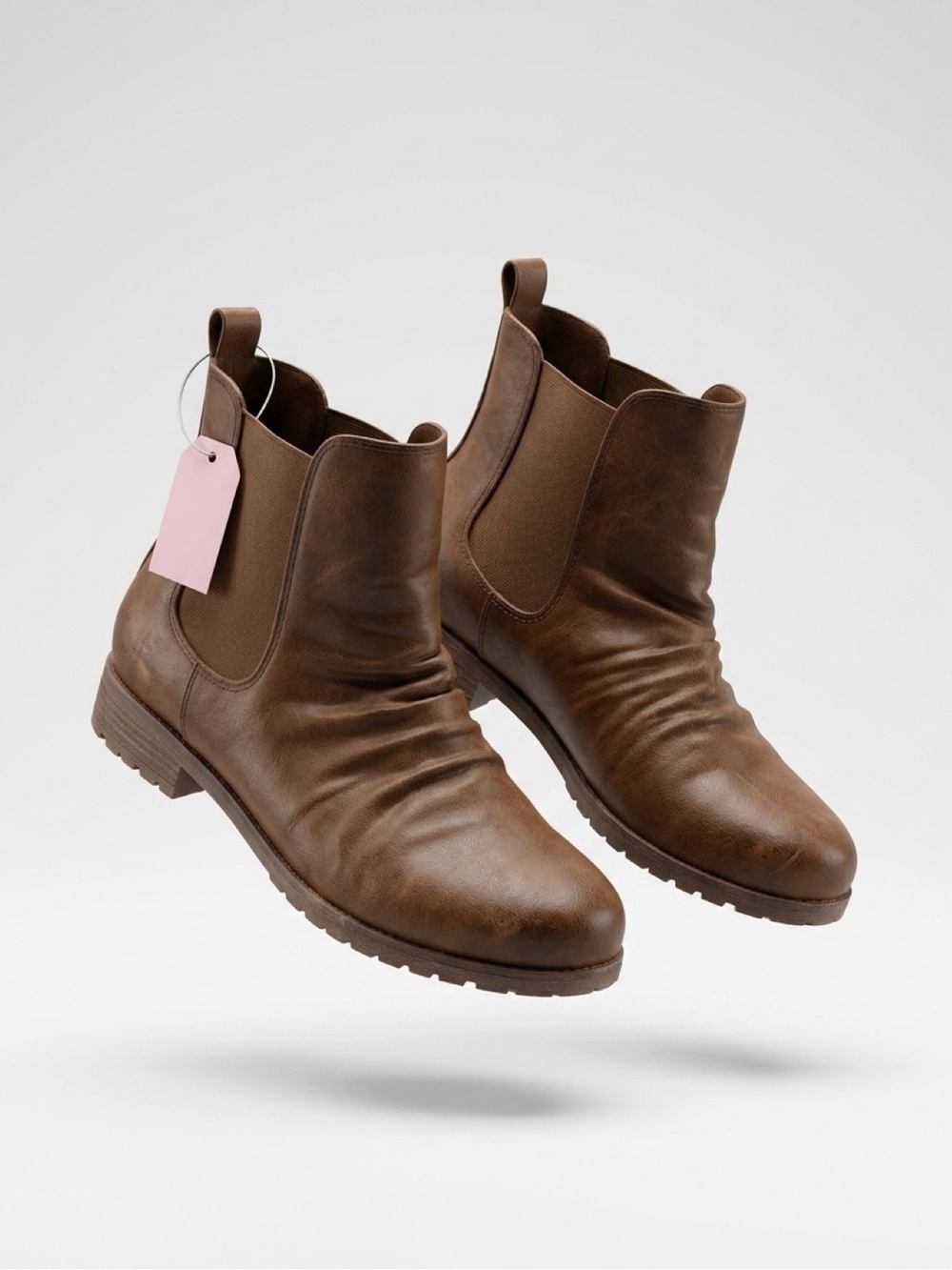 Aldo Brown Leather Chelsea Ankle Boots